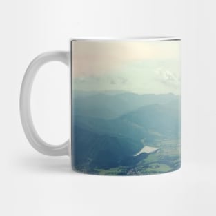 Pink sunset over the mountains Mug